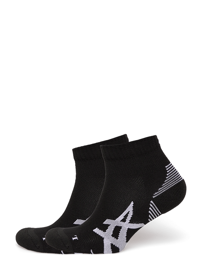 Asics - 2 PACK CUSHIONED RUN QUARTER SOCK - clothes - performance black/performance black - 0