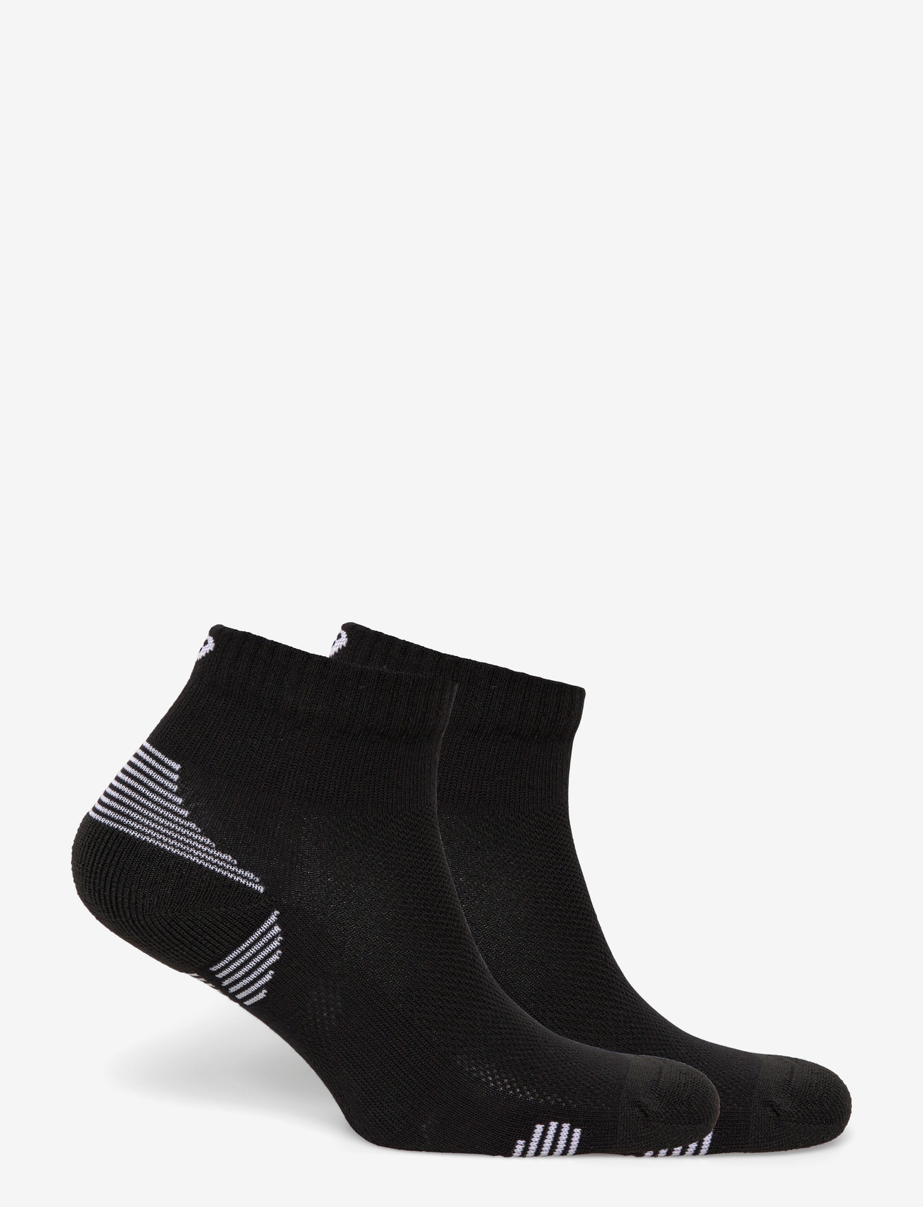 Asics - 2 PACK CUSHIONED RUN QUARTER SOCK - clothes - performance black/performance black - 1