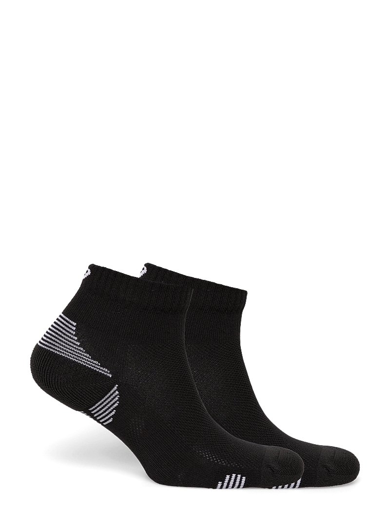 Asics - 2 PACK CUSHIONED RUN QUARTER SOCK - clothes - performance black/performance black - 1