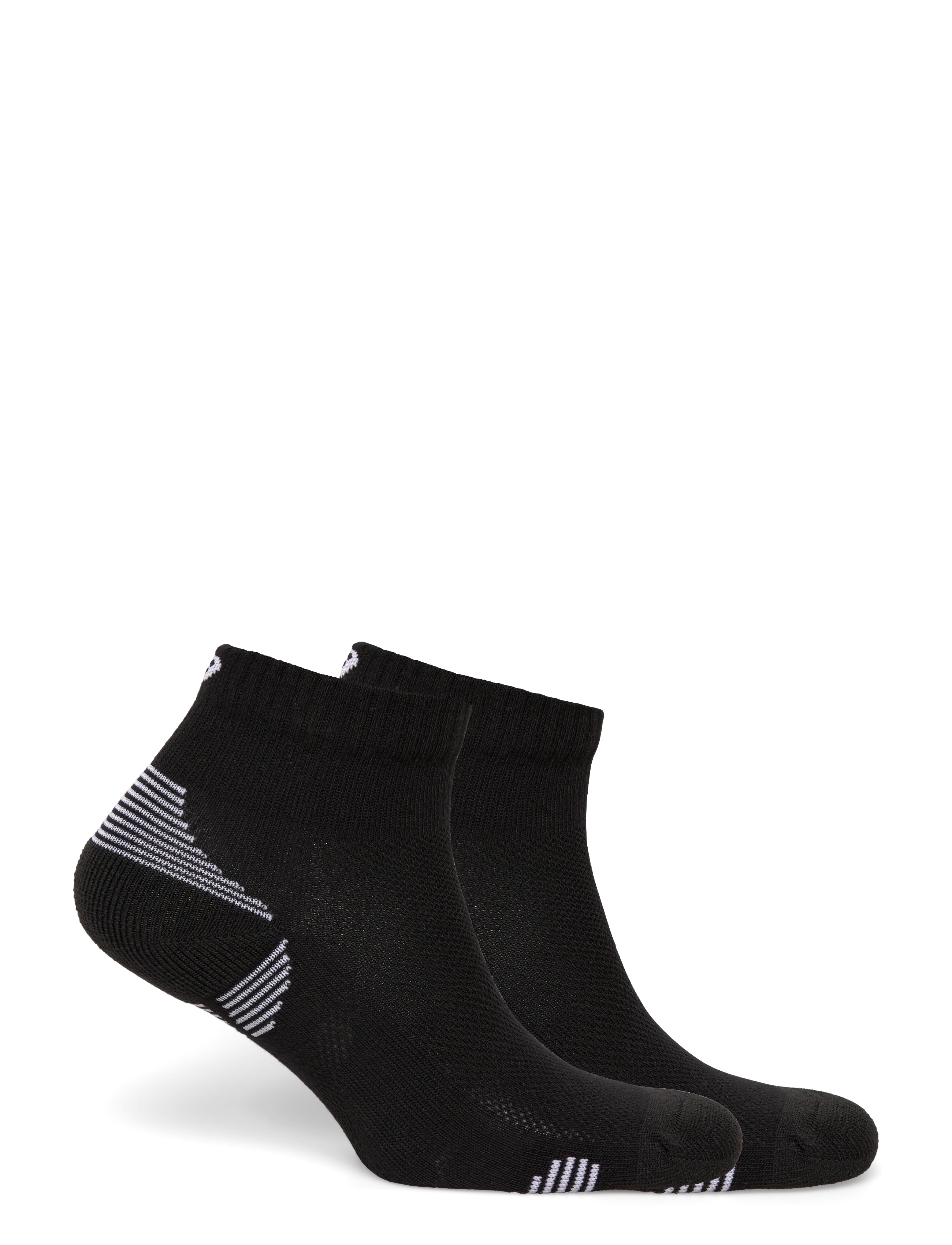 Asics - 2 PACK CUSHIONED RUN QUARTER SOCK - clothes - performance black/performance black - 1