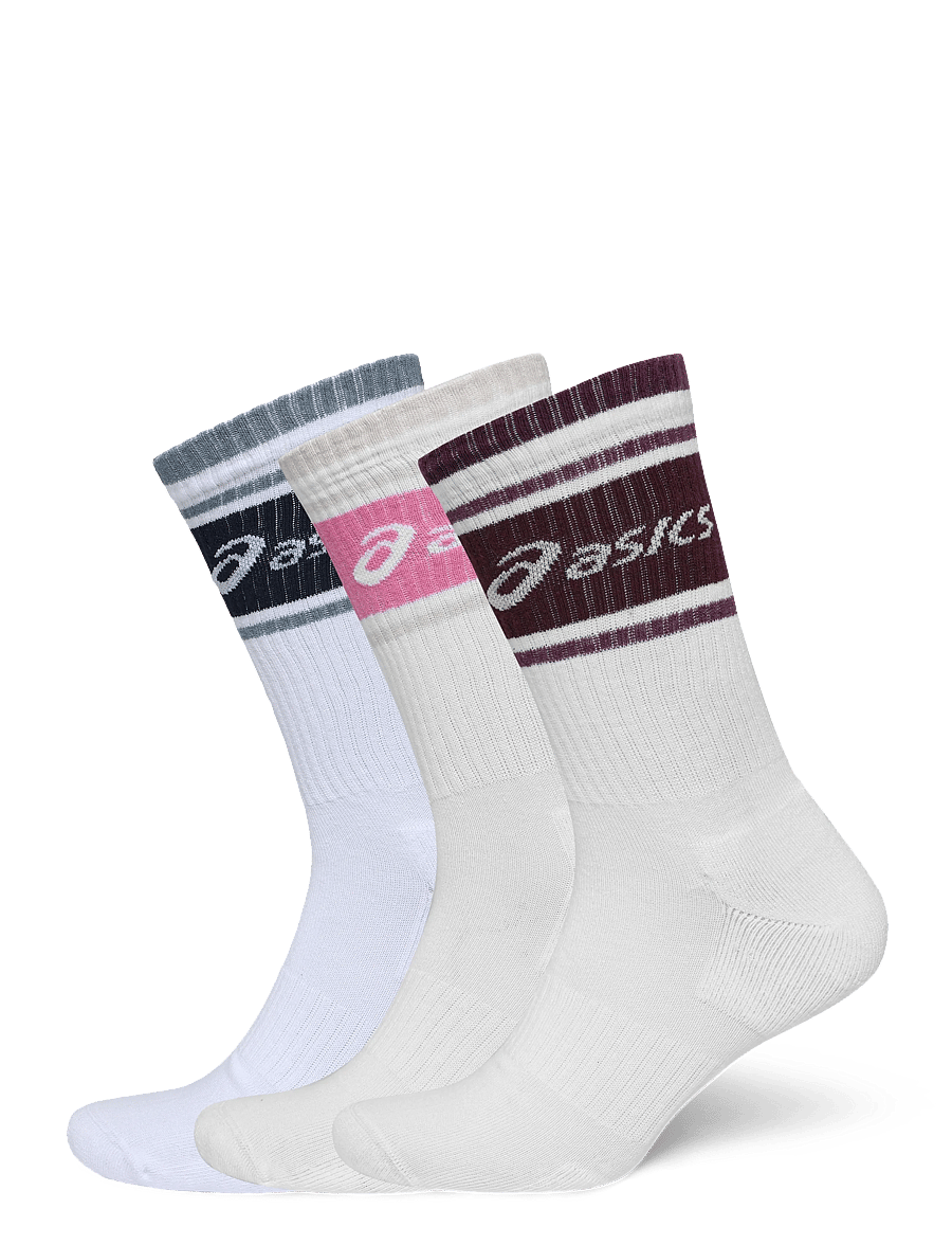 Asics - 3 PACK ASICS LOGO CREW SOCK - strümpfe - dark aubergine/bubblegum/midnight - 0