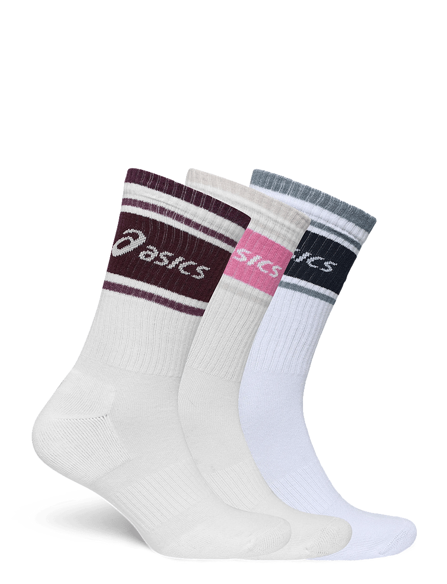 Asics - 3 PACK ASICS LOGO CREW SOCK - strümpfe - dark aubergine/bubblegum/midnight - 1