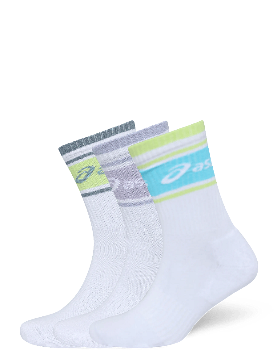 Asics - 3 PACK ASICS LOGO CREW SOCK - strümpfe - illuminate yellow/energy aqua/fresh air - 0