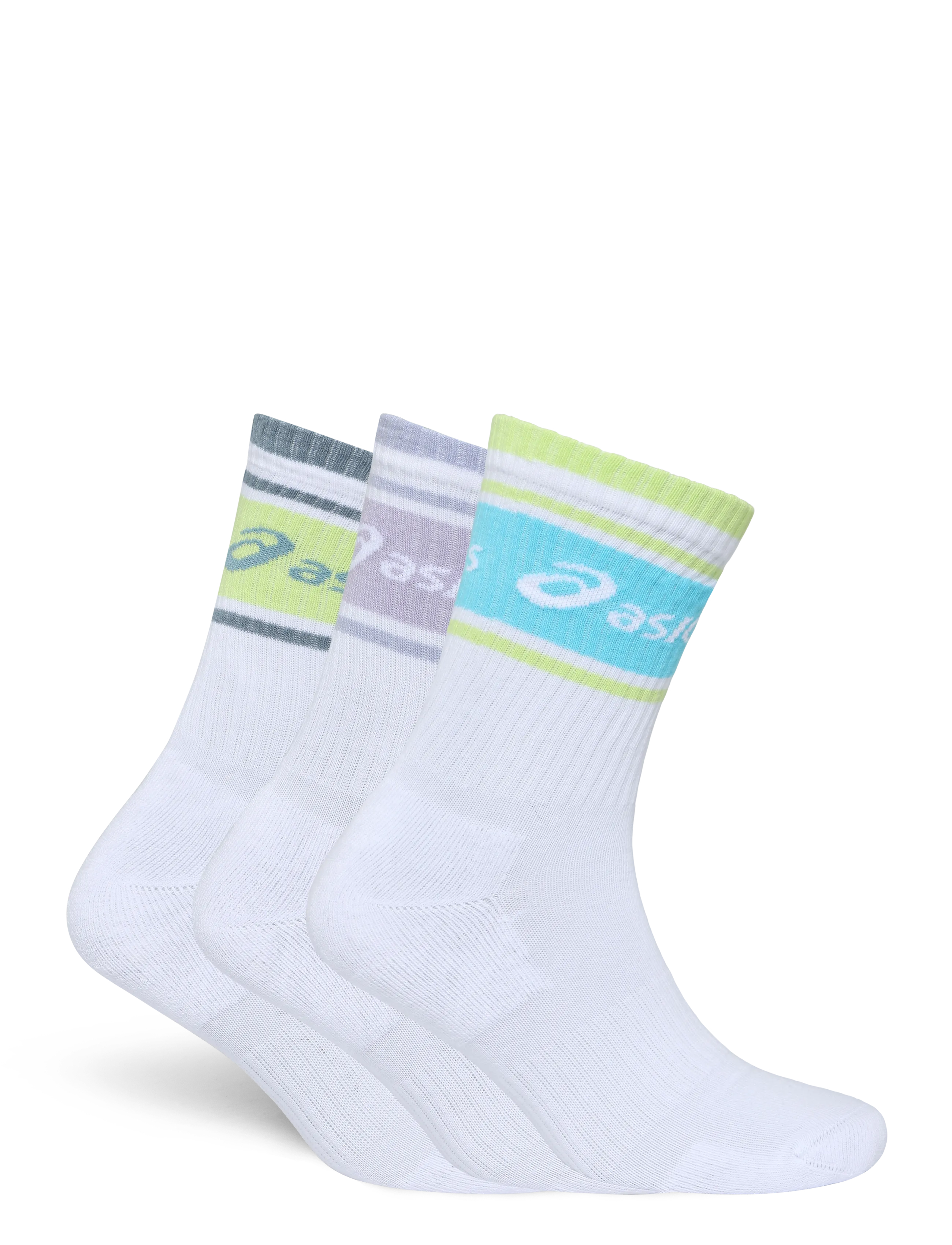 Asics - 3 PACK ASICS LOGO CREW SOCK - strümpfe - illuminate yellow/energy aqua/fresh air - 1
