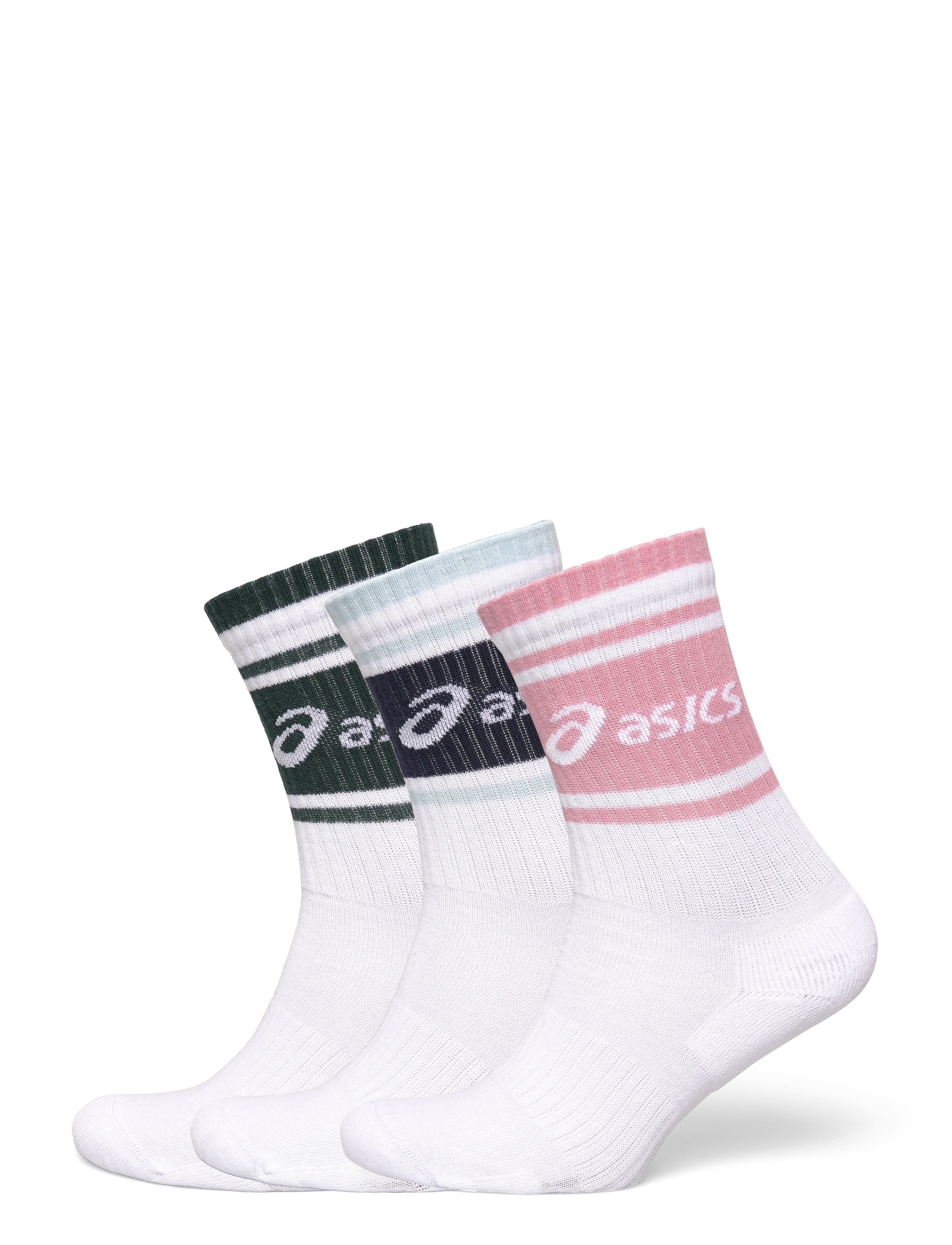 Asics 3 Pack Asics Logo Crew Sock, L, White, Sport Clothing > Sport Socks, Dame