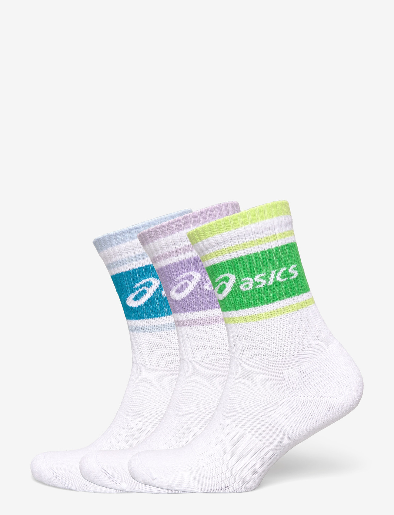 Asics - 3 PACK ASICS LOGO CREW SOCK - strümpfe - illuminate green/aegean blue/bluebell - 0