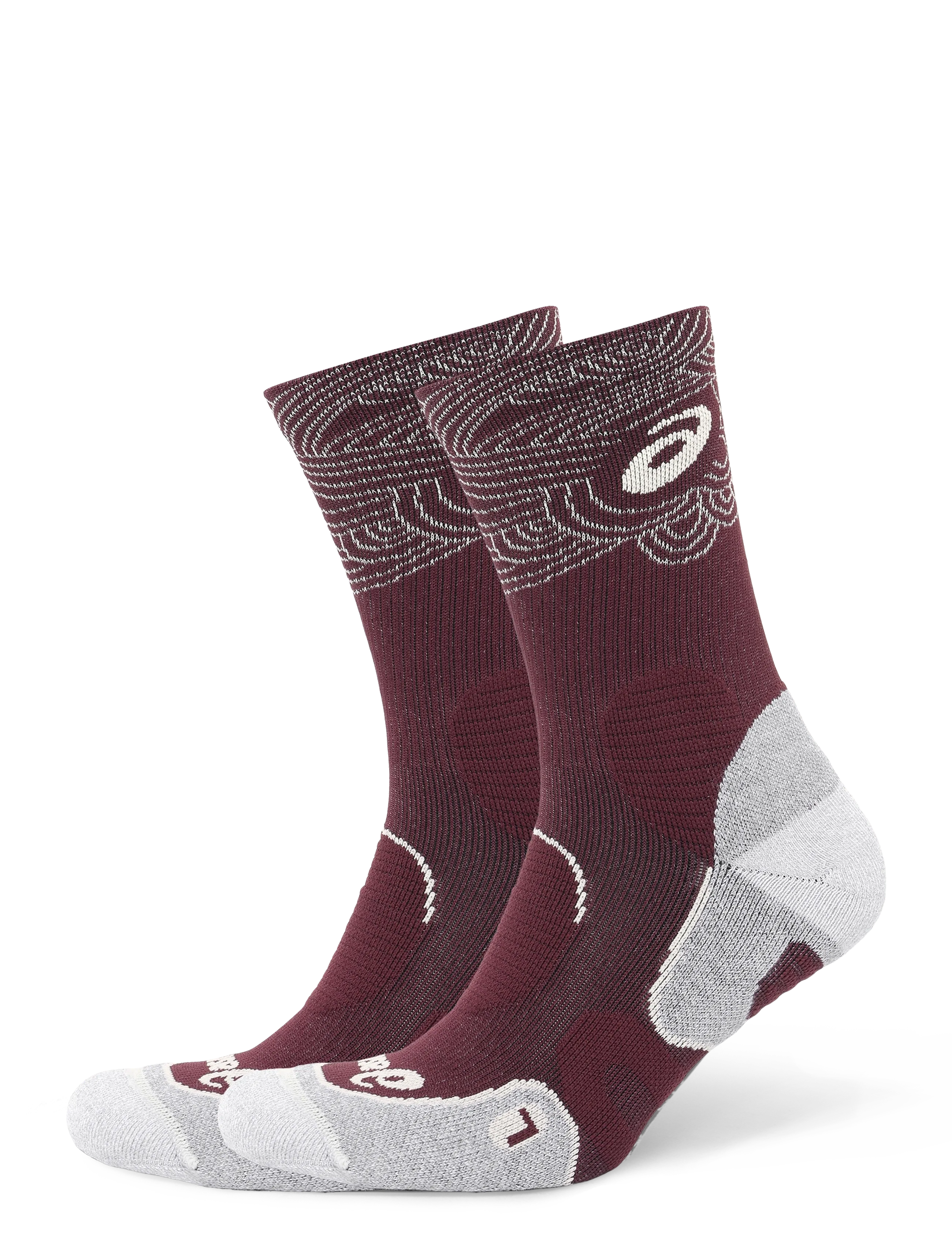 Asics SEASONAL COURT+ TENNIS CREW SOCK - ASICS - DARK AUBERGINE / burgundy