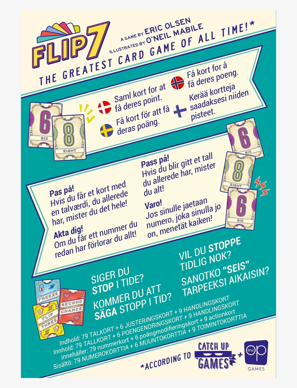 Asmodee - Flip 7¨Nordic - kartenspiele - green - 1