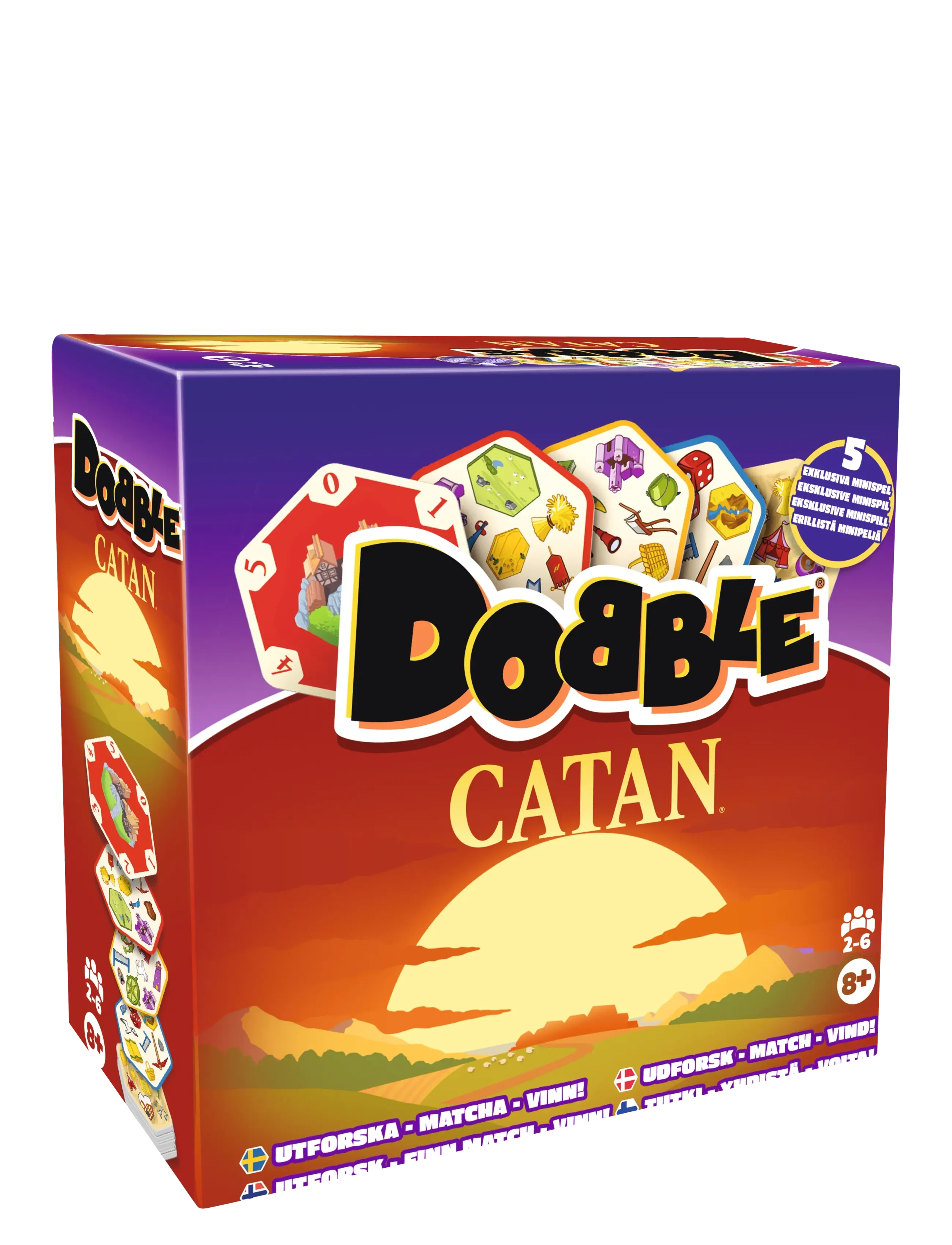 Asmodee Dobble Catan, Børn, Board Spil, Multi/mønstret, Str: ONE SIZE