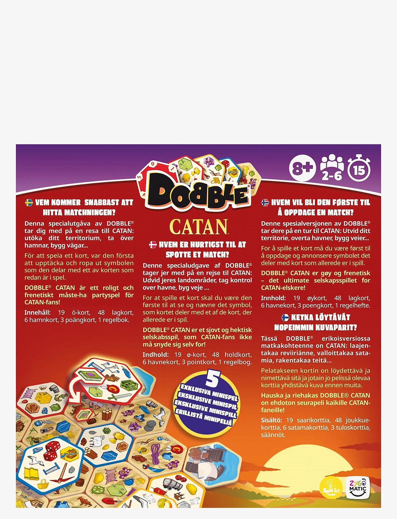 Asmodee - Dobble Catan - galda spēles - orange - 1