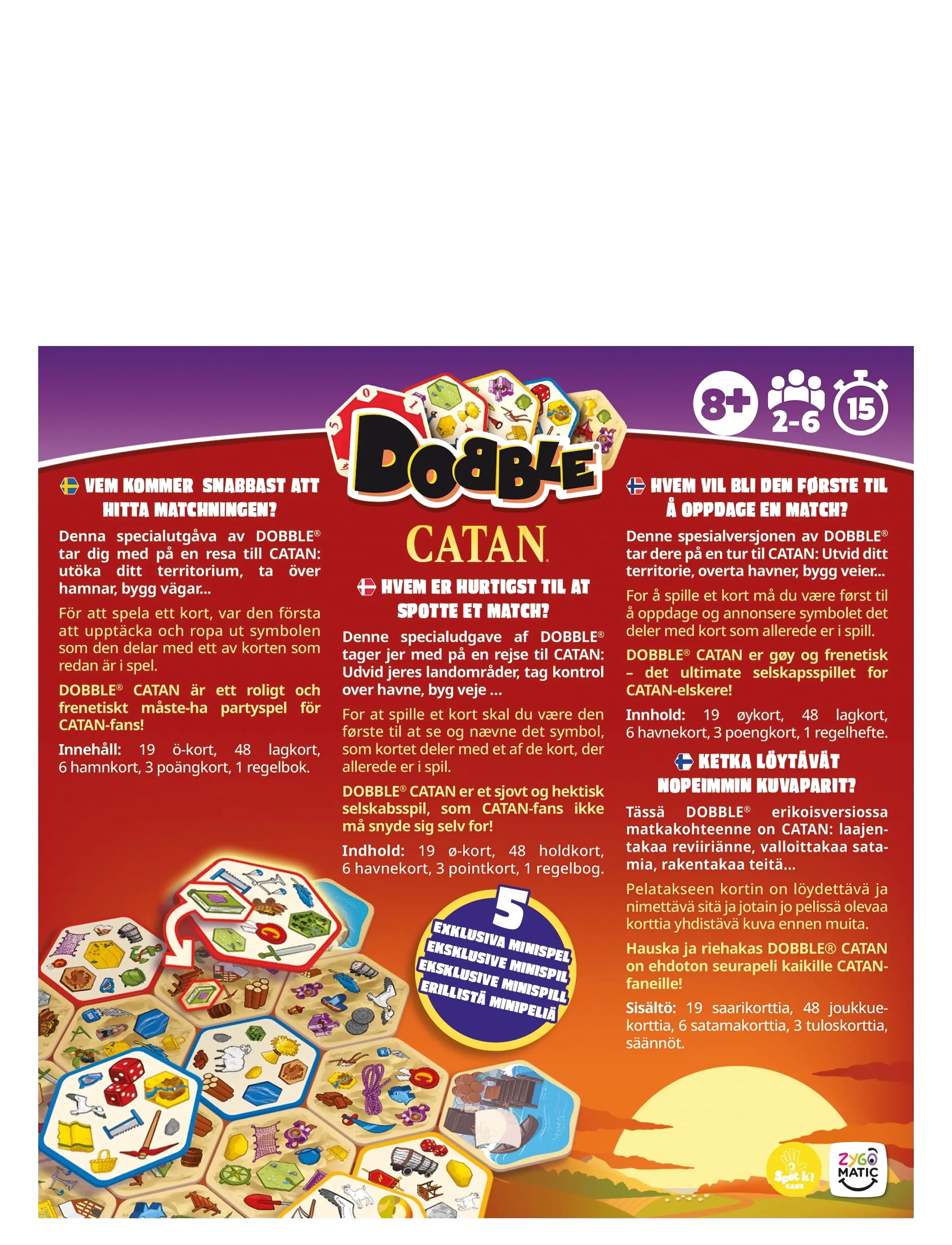 Asmodee - Dobble Catan - board games - orange - 1