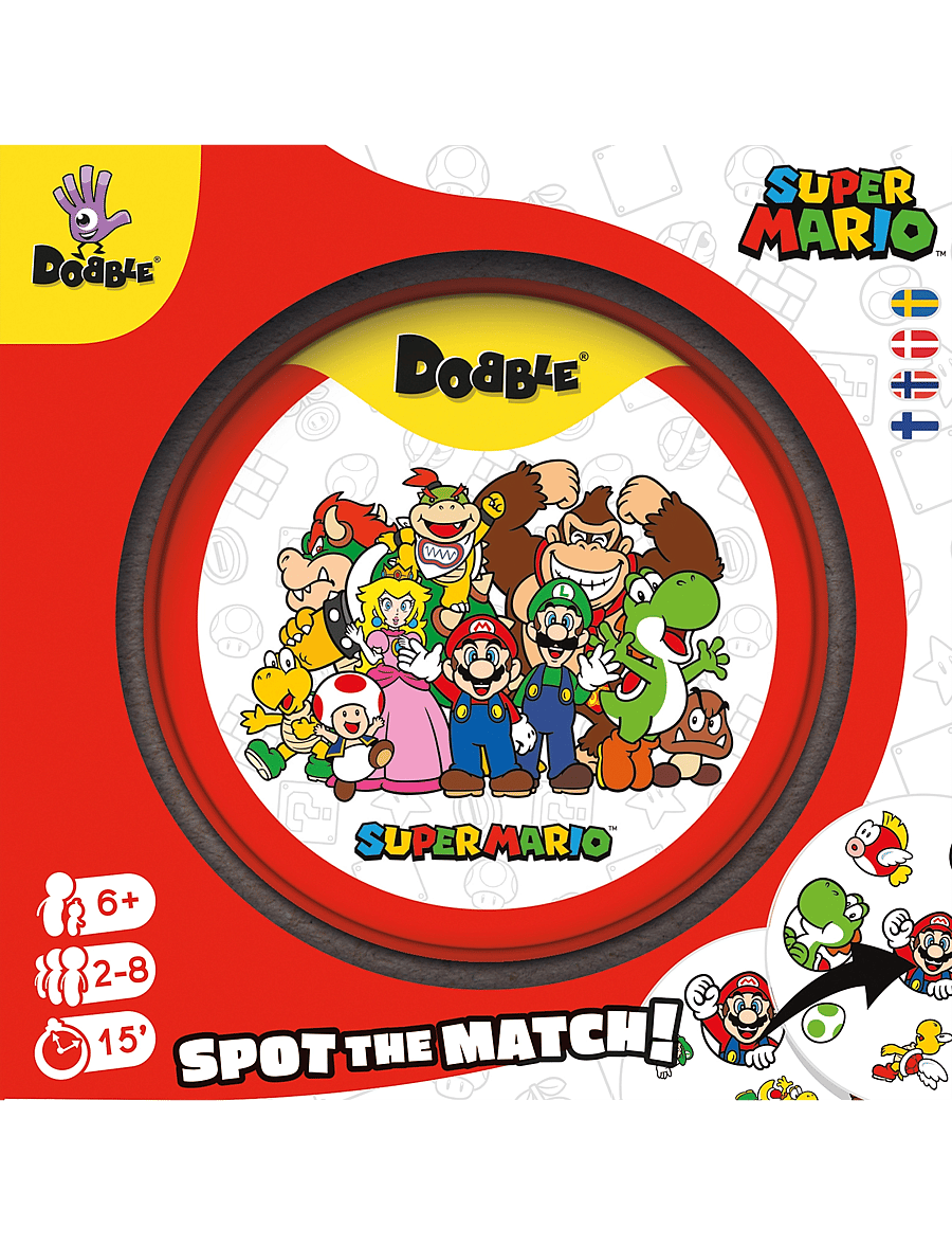 Asmodee - Dobble Super Mario - brettspiele - red - 0