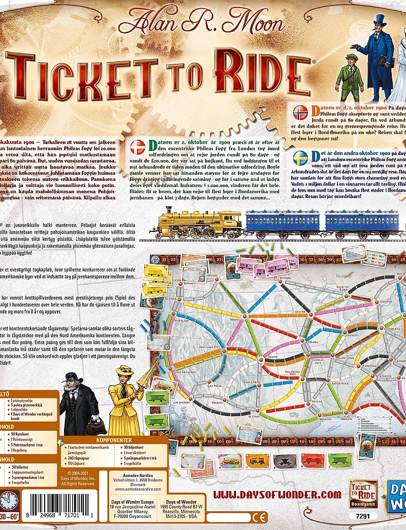 Asmodee - TTR USA Nordic - lauamängud - beige - 3