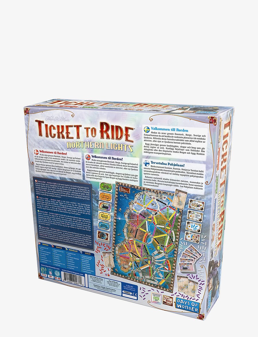 Asmodee - TTR Northern Lights Nordic - borðspil - blue - 1