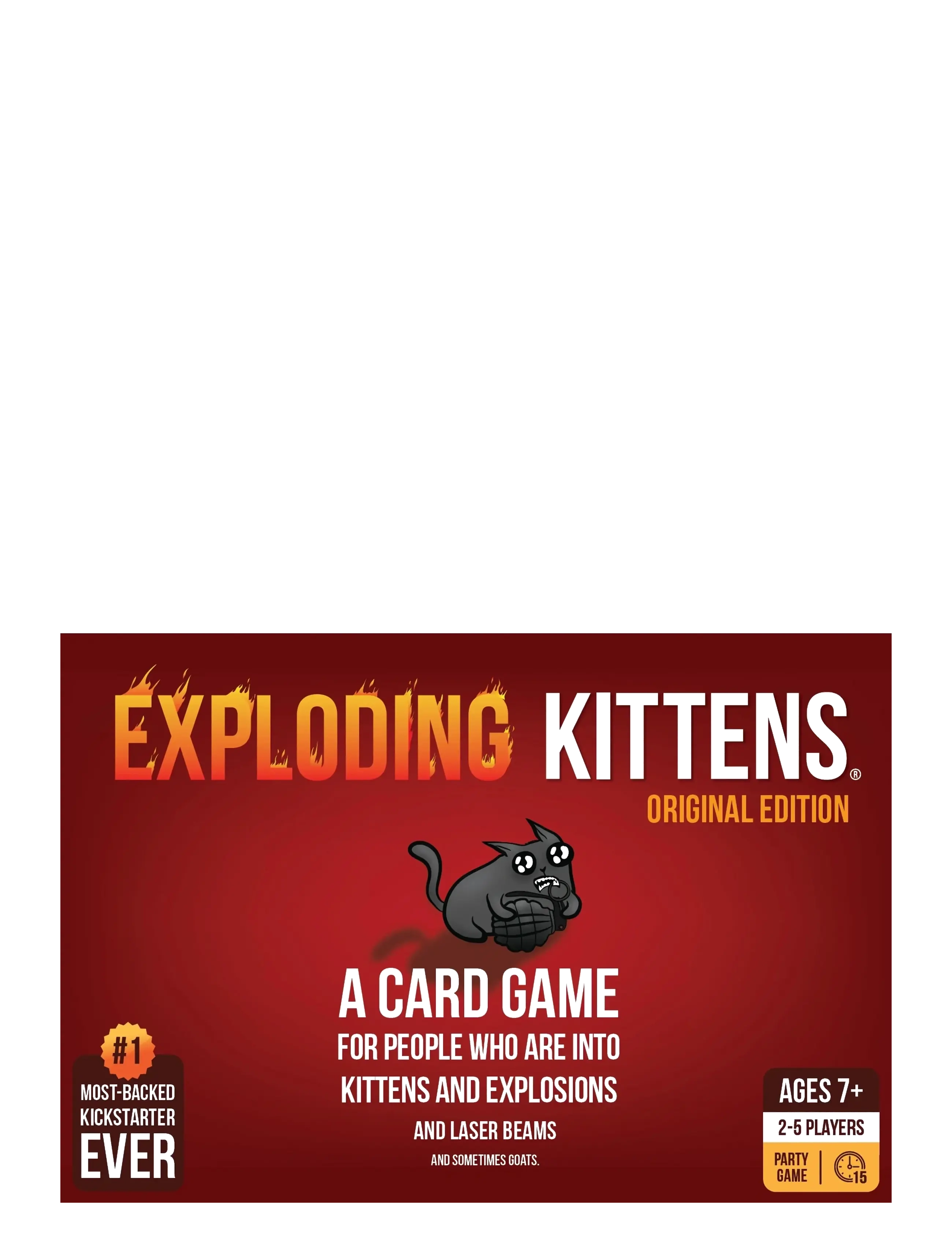 Asmodee Exploding Kittens Original Ed., One Size, Games, Rot - Card Kinder