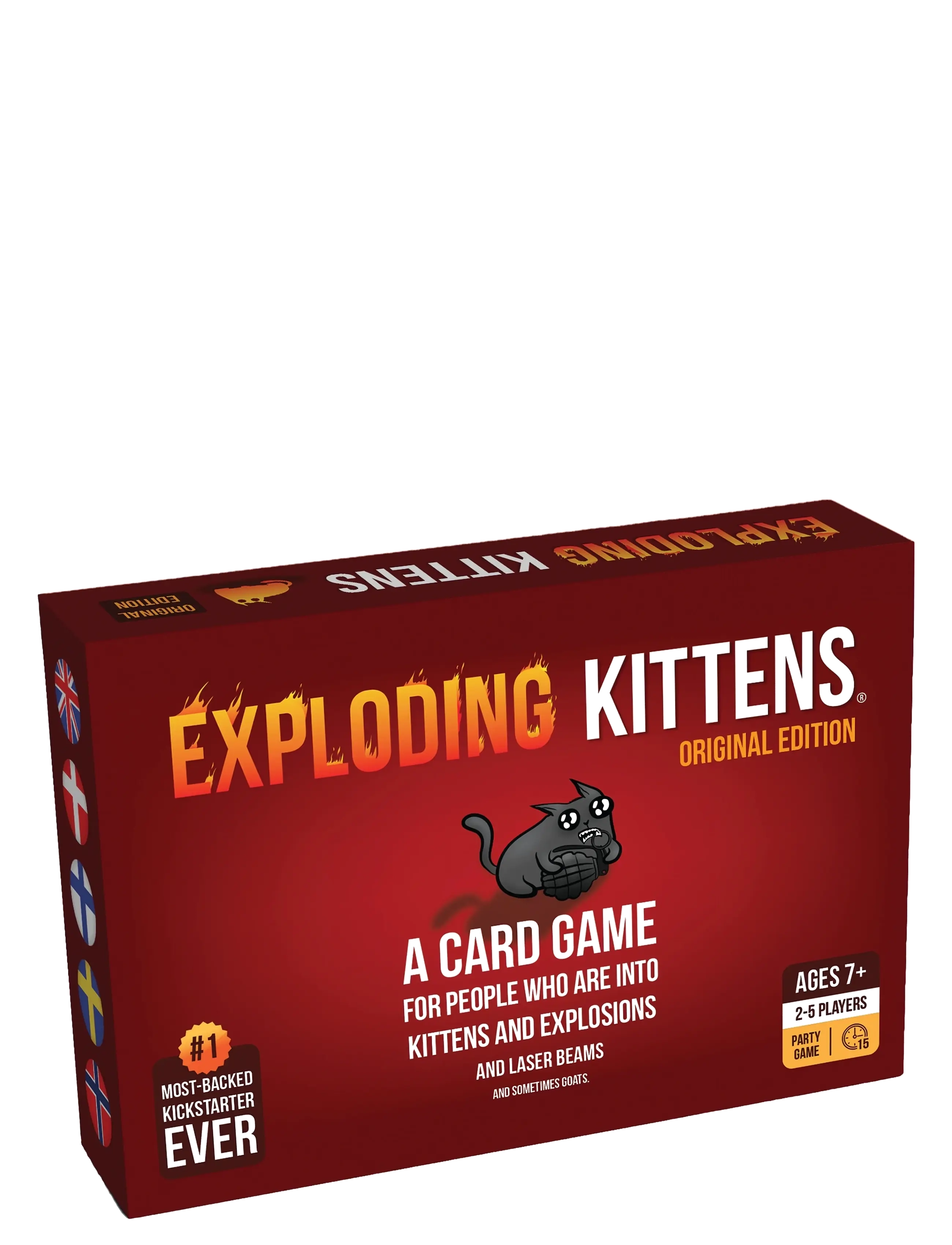 Asmodee Exploding Kittens Original Nordic, One Size, Games, Rot - Card Kinder