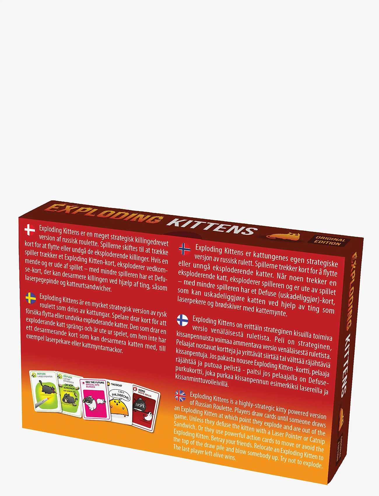 Asmodee - Exploding Kittens Original Nordic - kartenspiele - red - 1