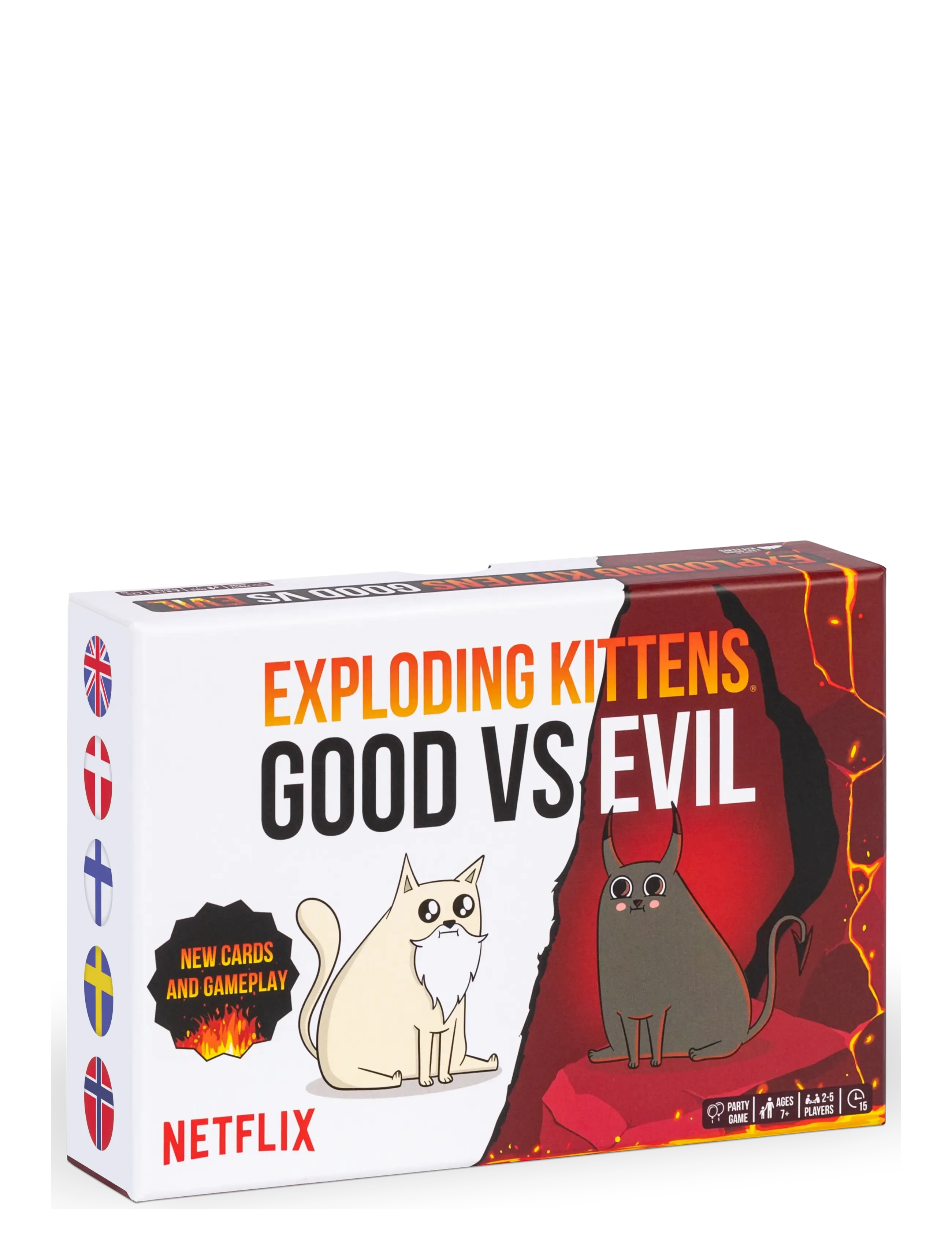Asmodee Exploding Kittens Good Vs Evil Nordic, One Size, Games, Rot - Card Kinder