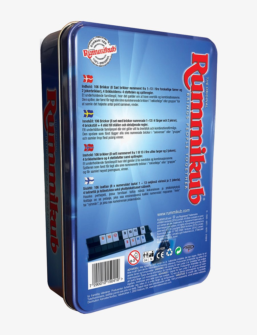 Asmodee - Rummikub Travel Nordic Tin - blue - 1