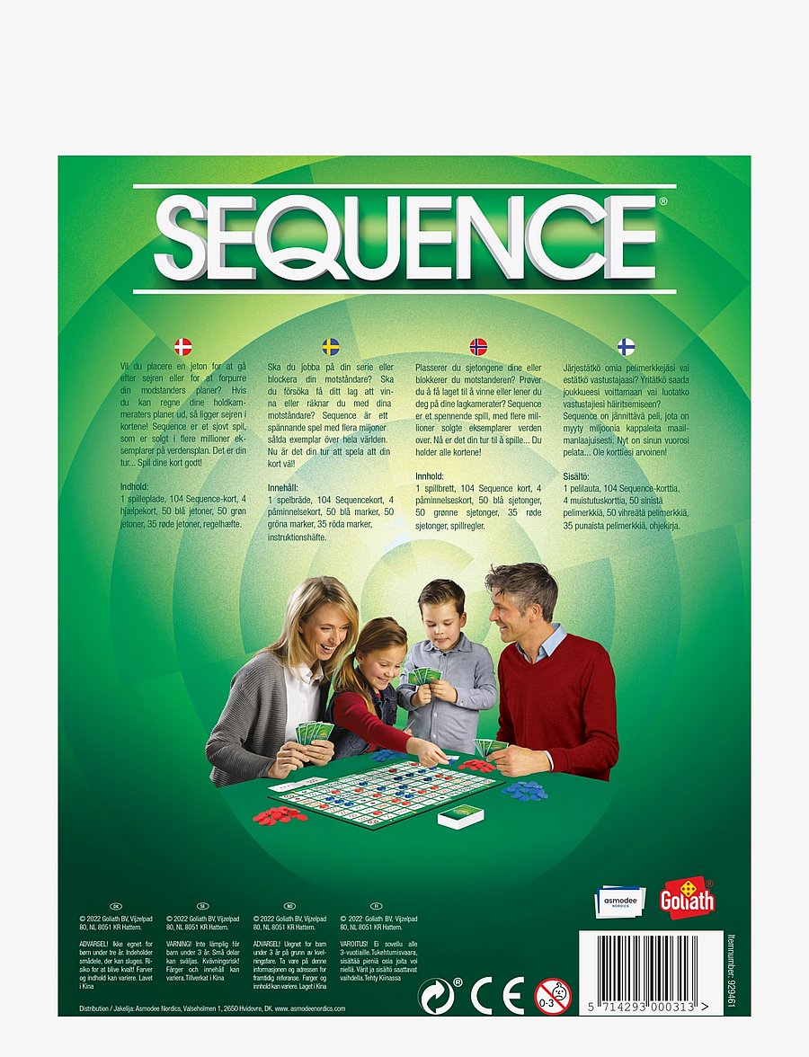 Asmodee - Sequence The Board Game Nordic - brettspiele - green - 1