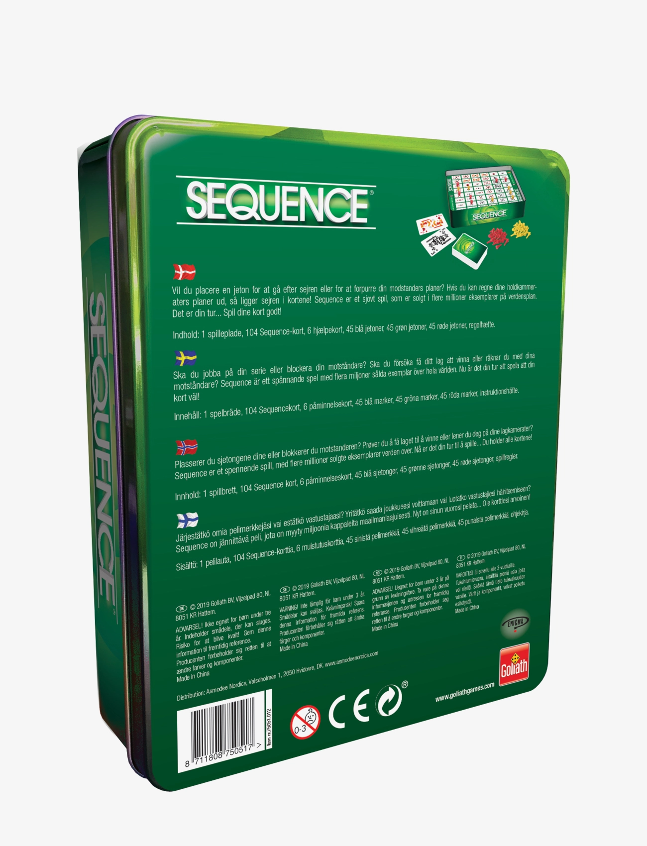 Asmodee - Sequence Travel Nordic - kortaspil - green - 1