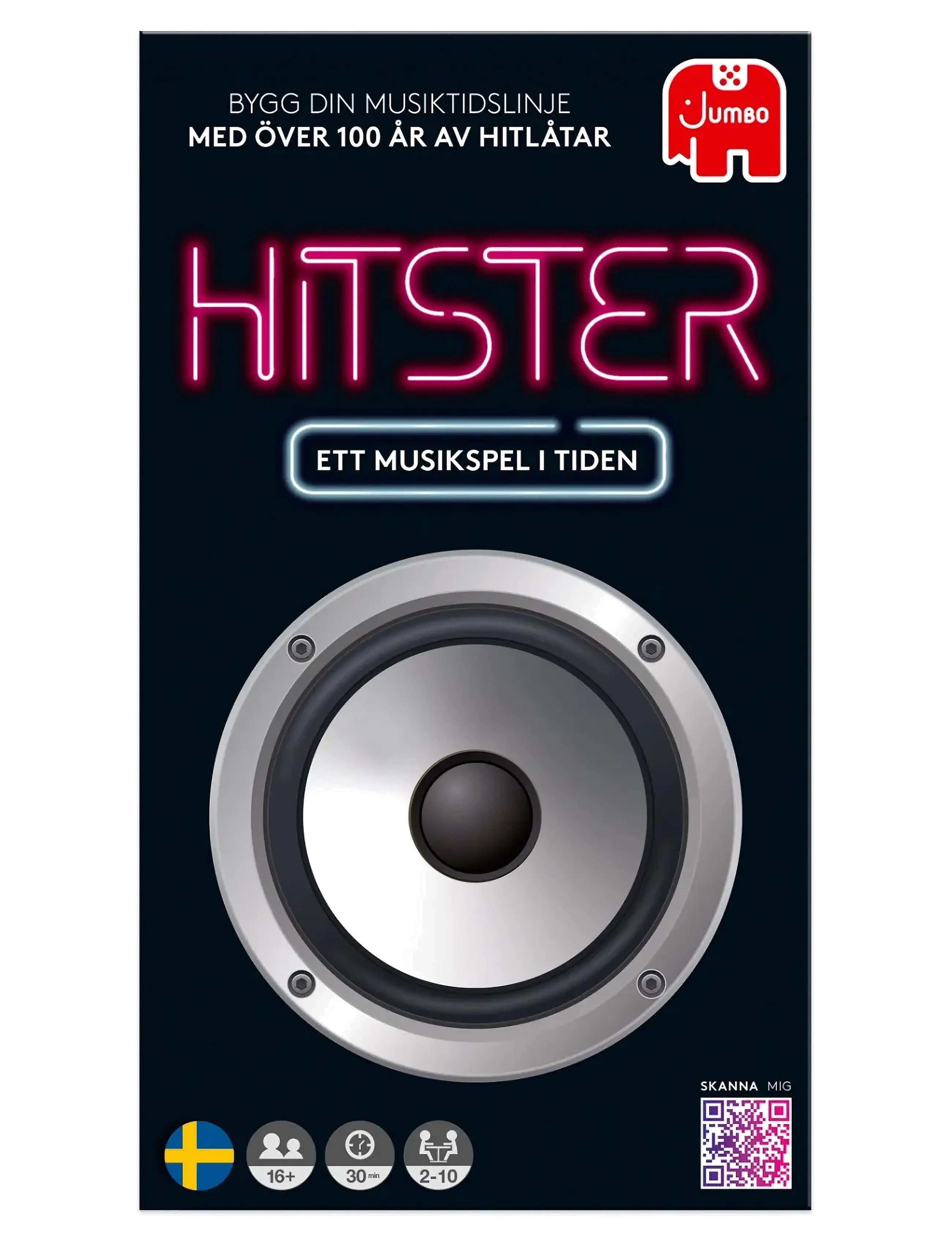 Asmodee Hitster Original SWEDISH (New) - Spil - BLACK / black