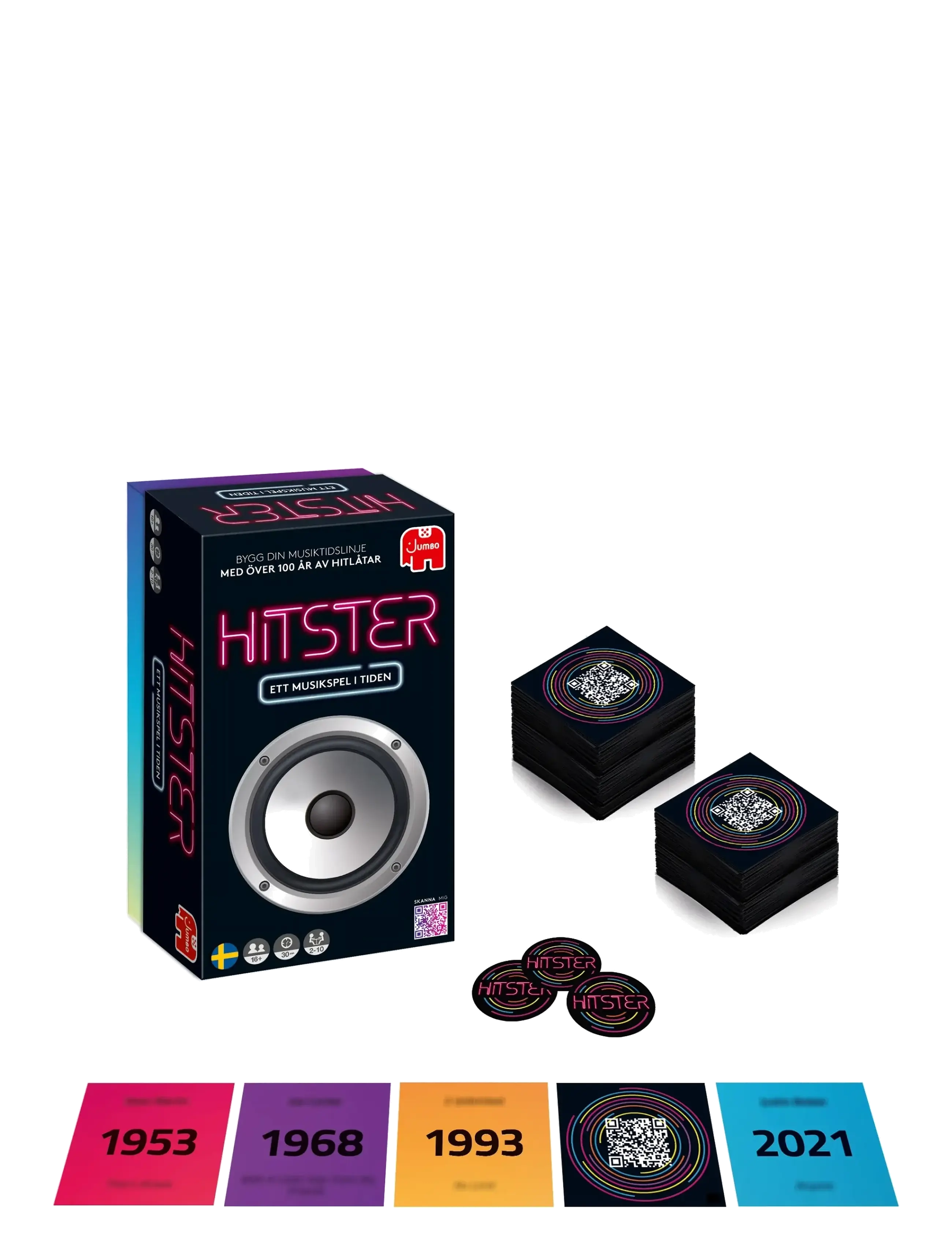 Asmodee - Hitster Original SWEDISH (New) - board games - black - 3