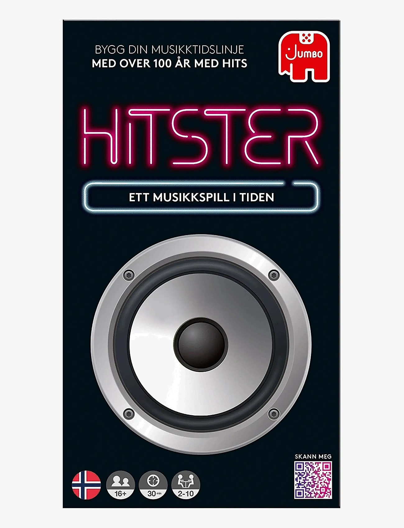 Asmodee - Hitster Original NORWEGIAN (New) - board games - black - 0