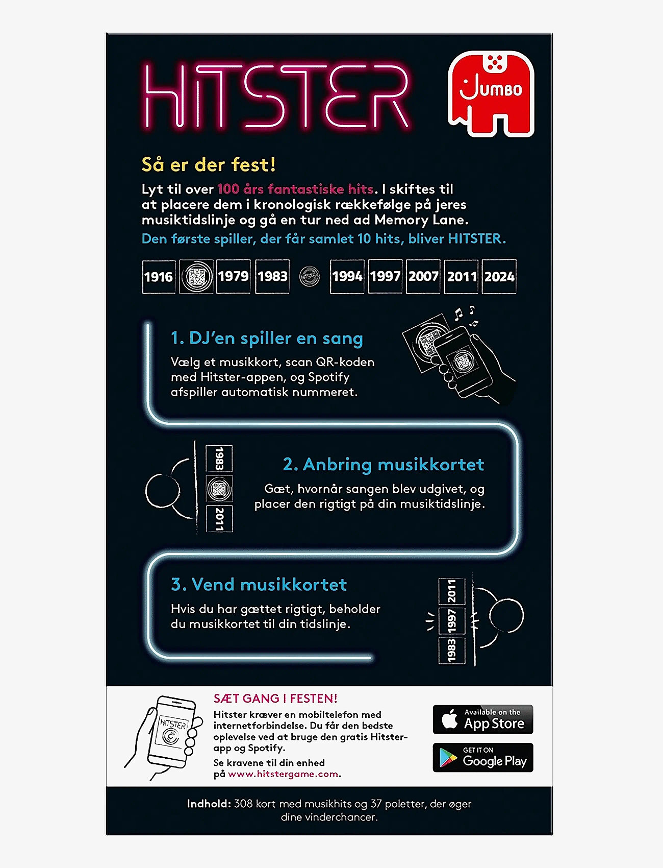 Asmodee - Hitster Original DANISH (New) - brettspiele - black - 1