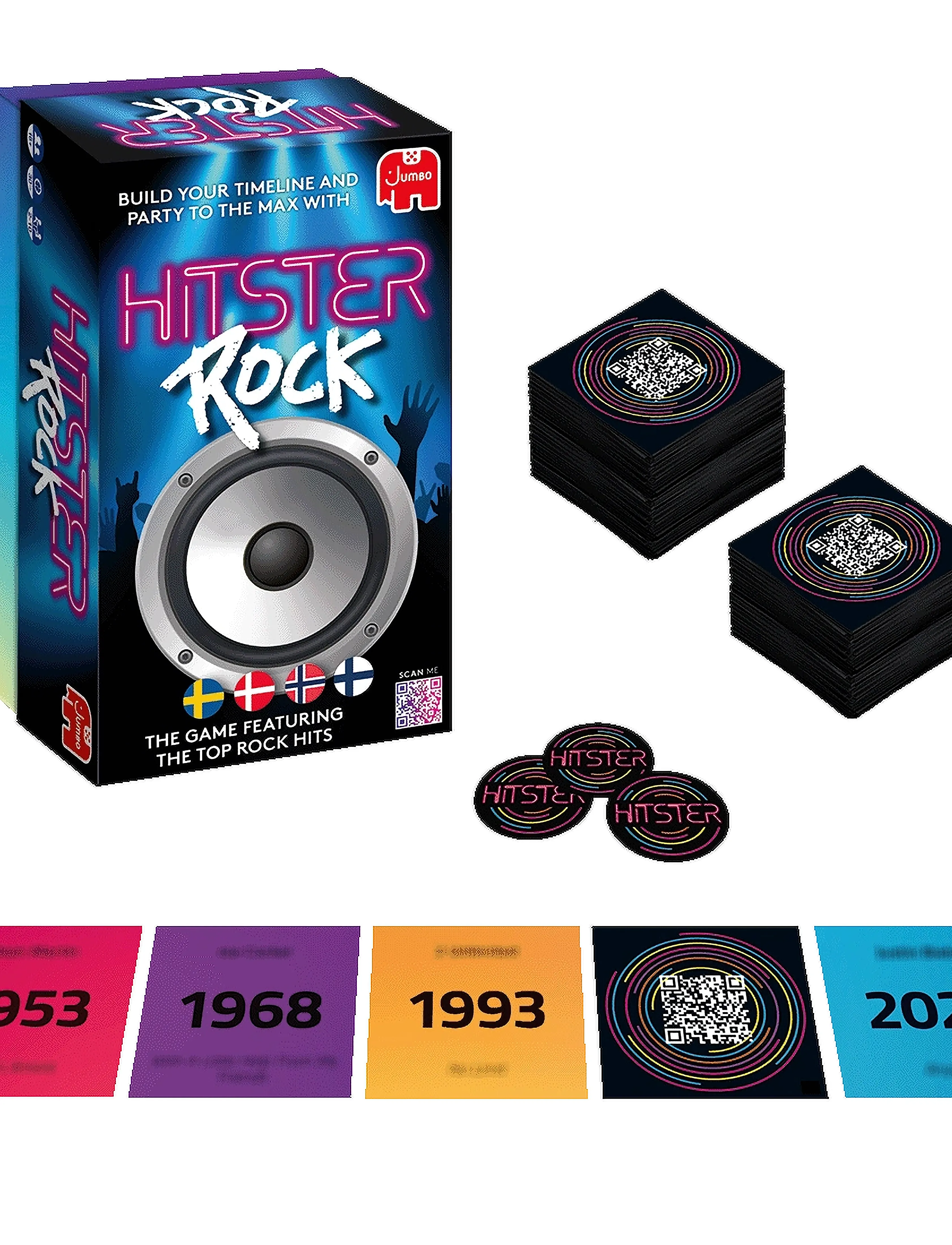 Asmodee Hitster Rock Nordic (New), One Size, Games, Schwarz - Active Kinder