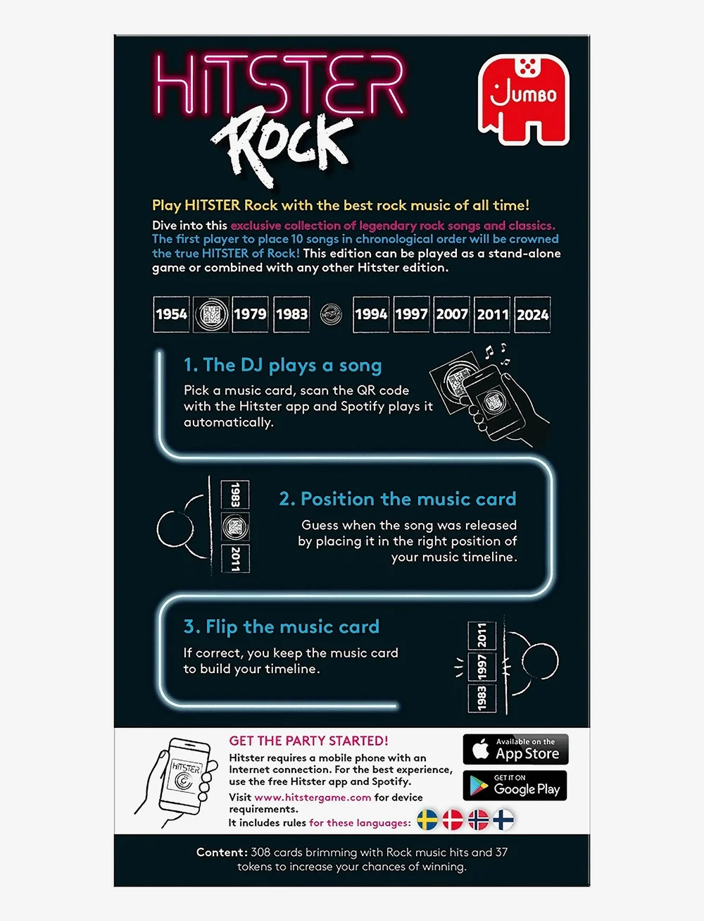 Asmodee - Hitster Rock NORDIC (New) - aktiivsed mängud - black - 3