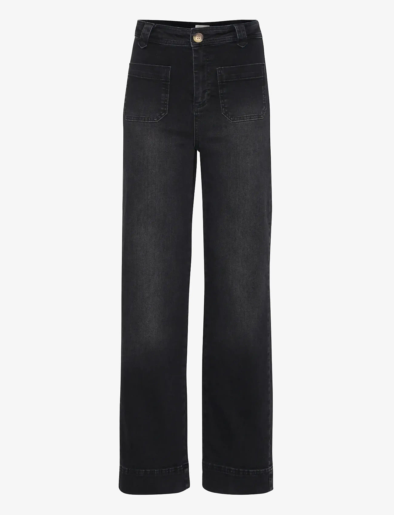 Atelier Rêve - IRELOI PA - wide leg jeans - black washed denim - 1