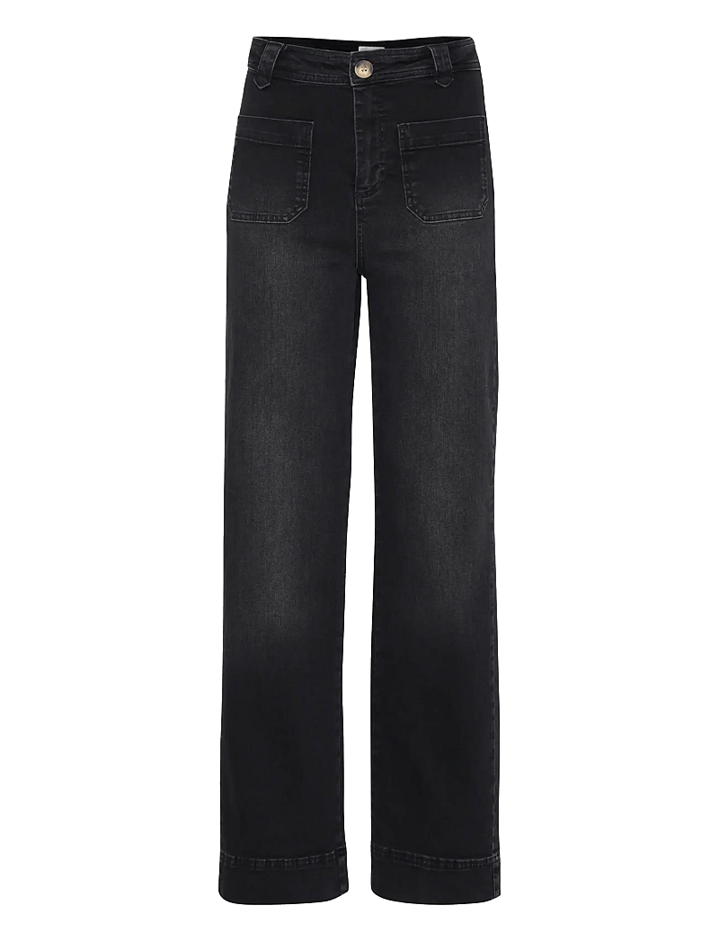 Atelier Rêve - IRELOI PA - wide leg jeans - black washed denim - 1