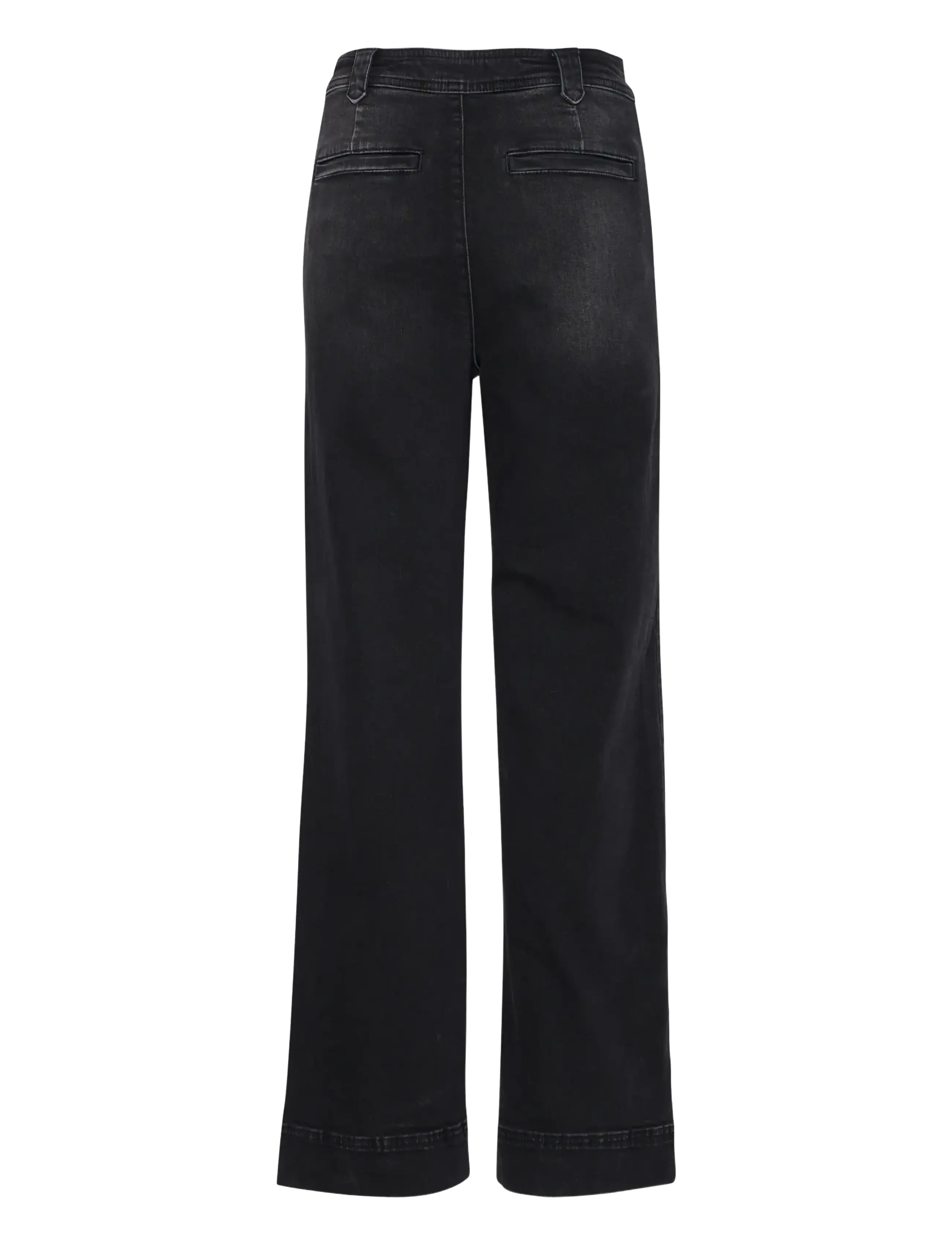 Atelier Rêve - IRELOI PA - hosen mit weitem bein - black washed denim - 2