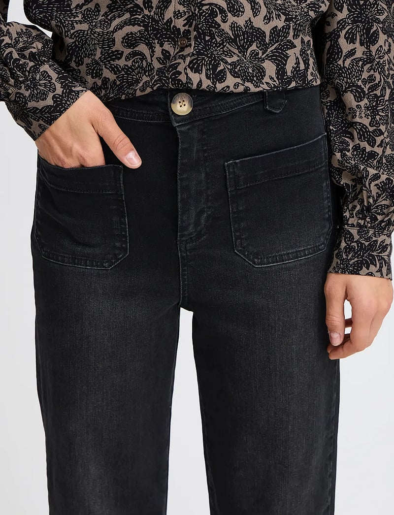 Atelier Rêve - IRELOI PA - wide leg jeans - black washed denim - 5