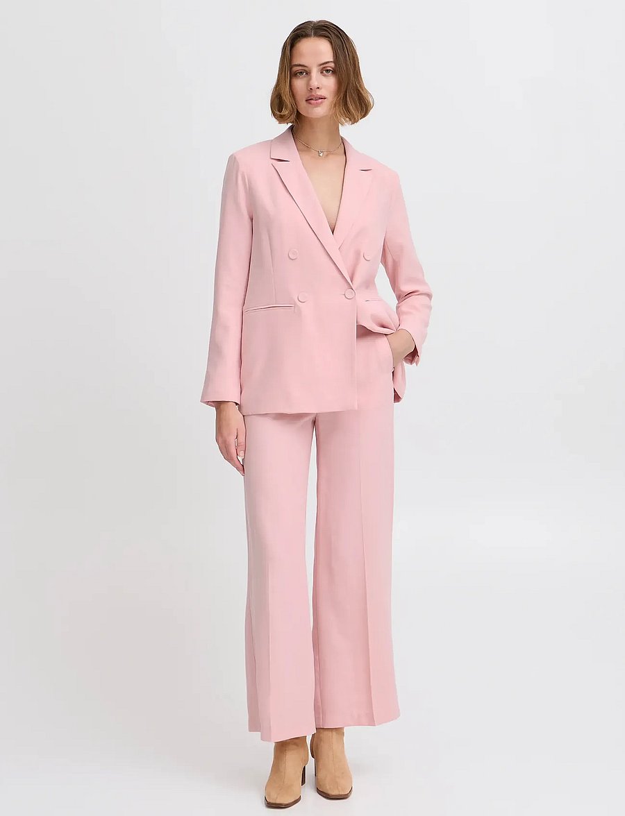 Atelier Rêve - IRLEONO PA3 - laia säärega püksid - silver pink - 4