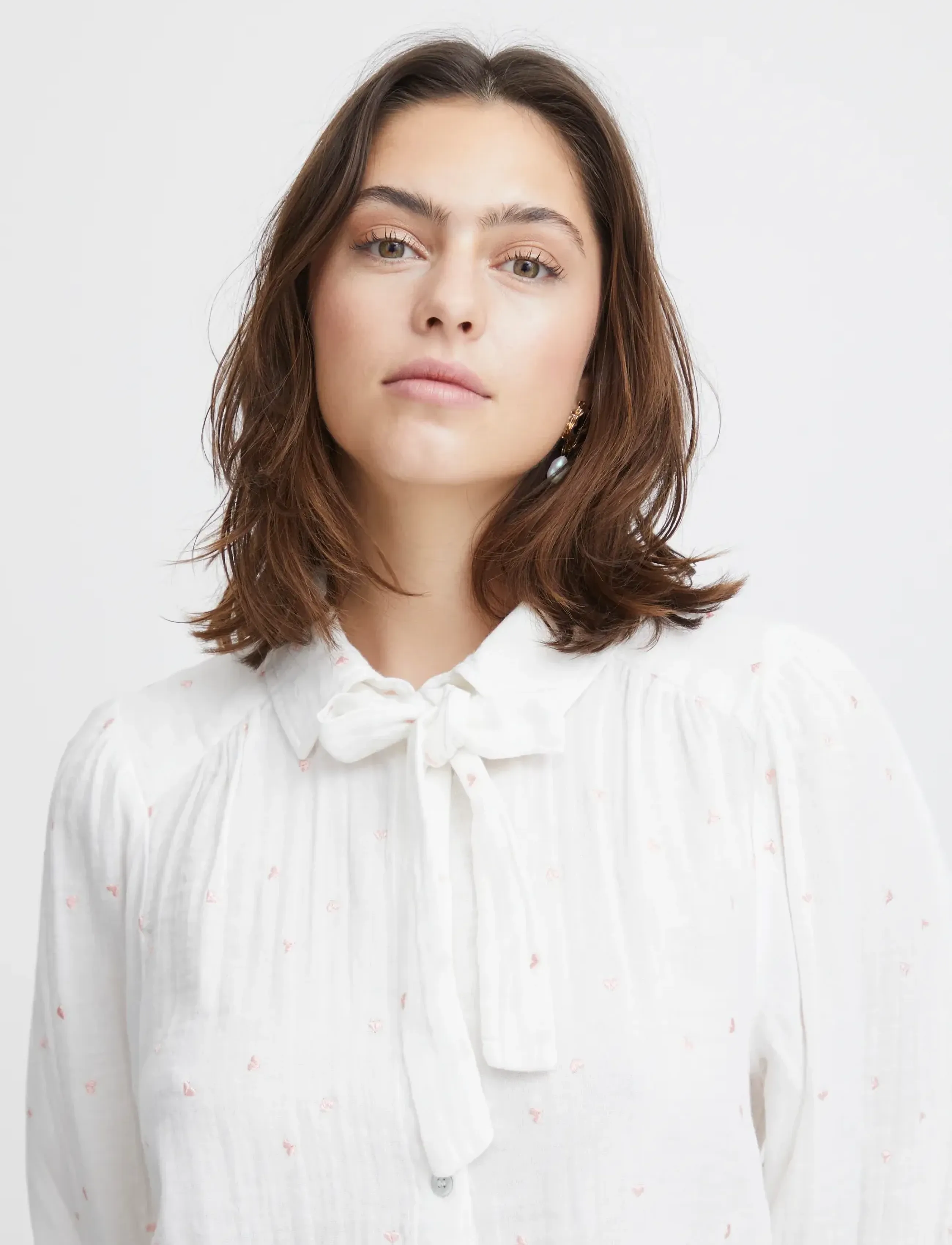 Atelier Rêve - IRCAMILO SH - long-sleeved shirts - snow white with rose hearts - 5