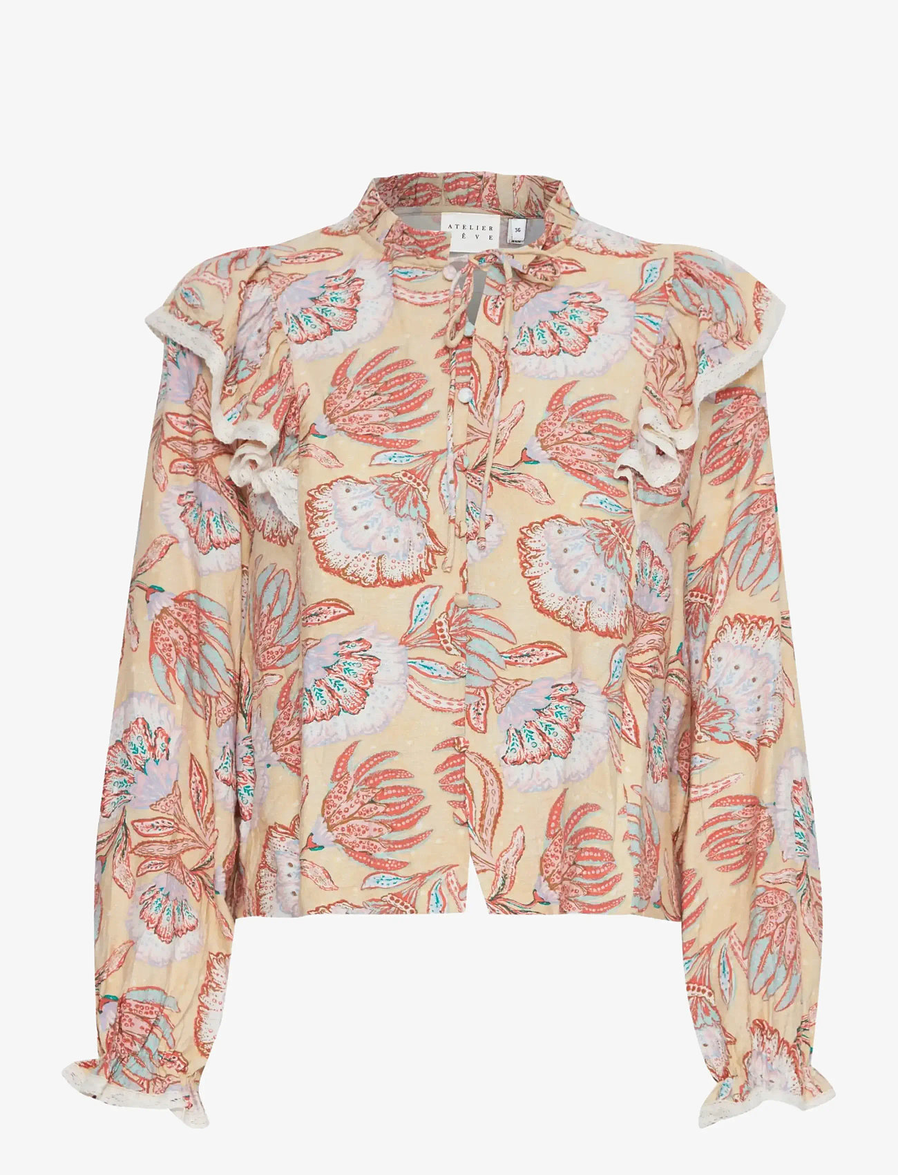 Atelier Rêve - IRLAMORE SH2 - langærmede bluser - big summer flowers ms24 - 1