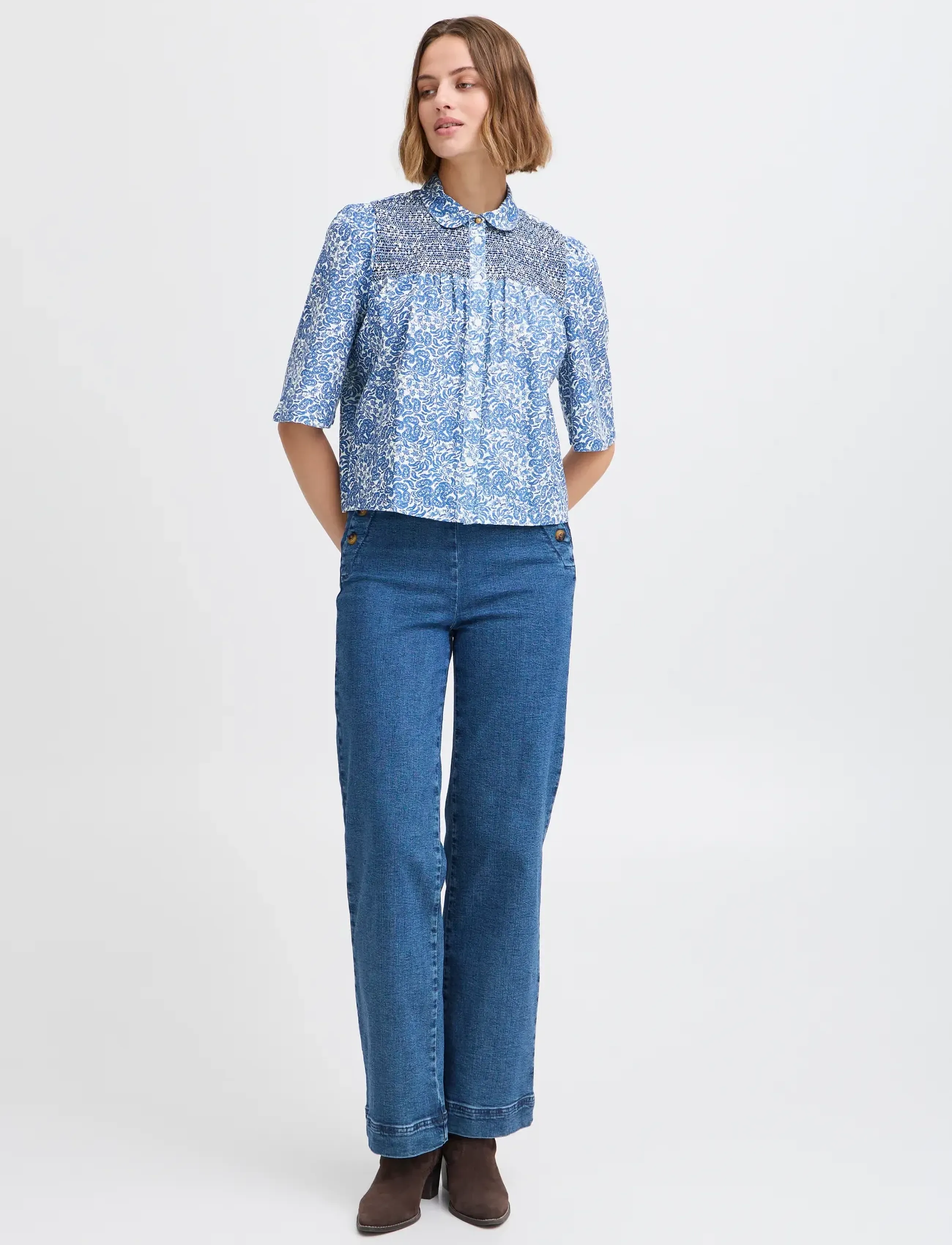 Atelier Rêve - IRNOIE SH - kurzärmlige hemden - blue iolite - 4