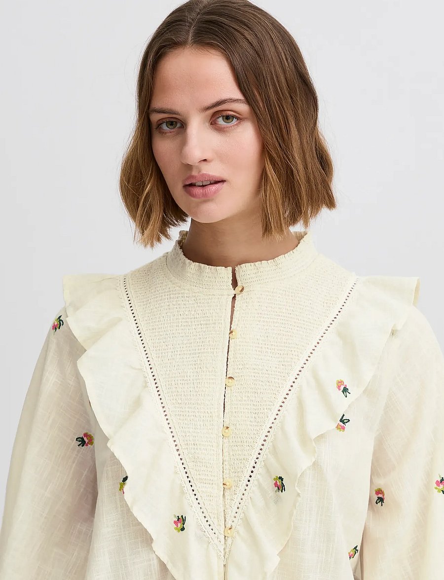 Atelier Rêve - IROLIVIA SH - langermede bluser - birch - 4