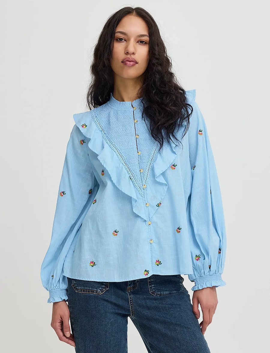 Atelier Rêve - IROLIVIA SH - langärmelige blusen - dusk blue - 0