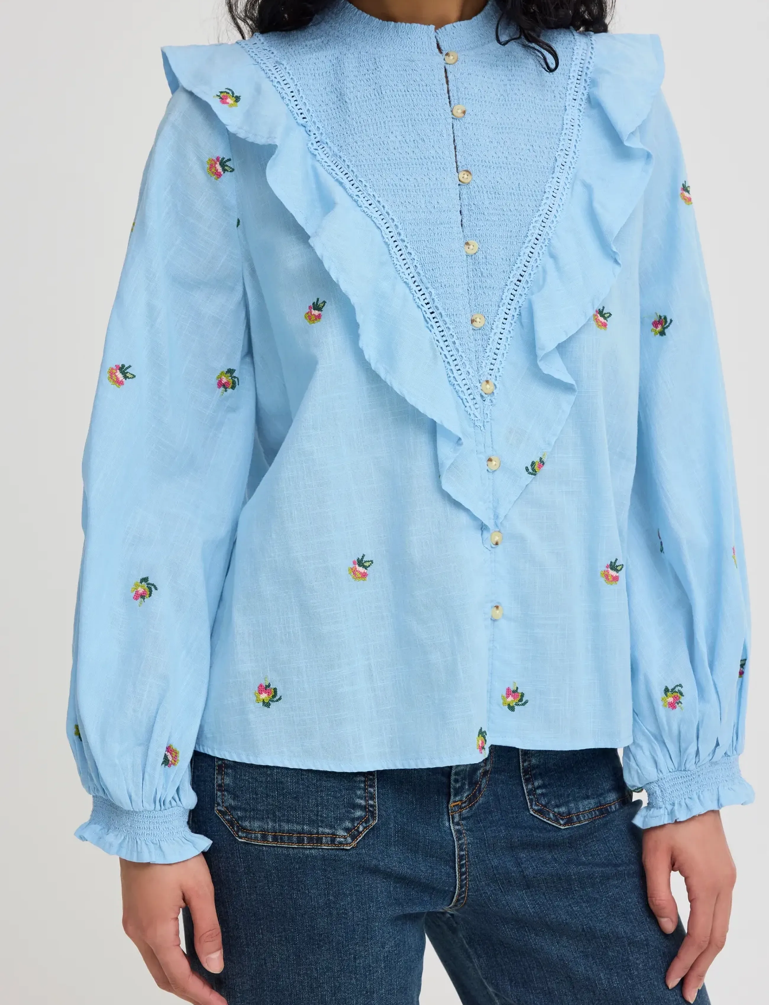 Atelier Rêve - IROLIVIA SH - langärmlige blusen - dusk blue - 3