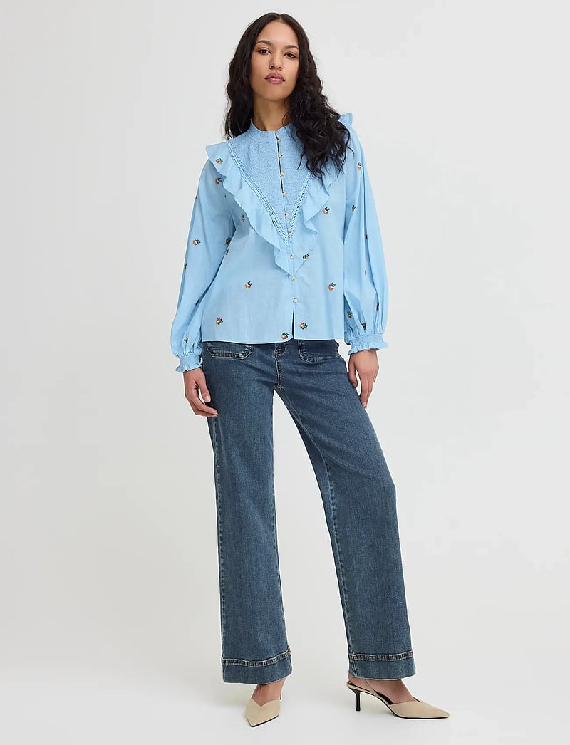 Atelier Rêve - IROLIVIA SH - pikkade varrukatega pluusid - dusk blue - 4