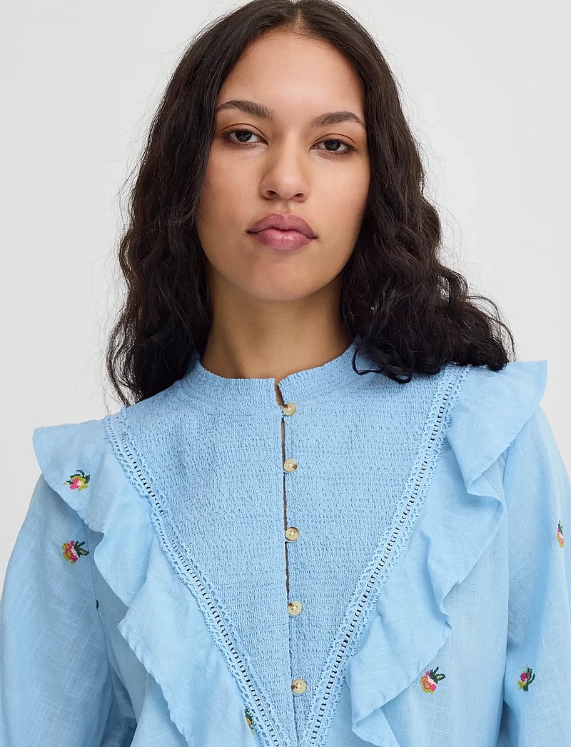 Atelier Rêve - IROLIVIA SH - pikkade varrukatega pluusid - dusk blue - 5