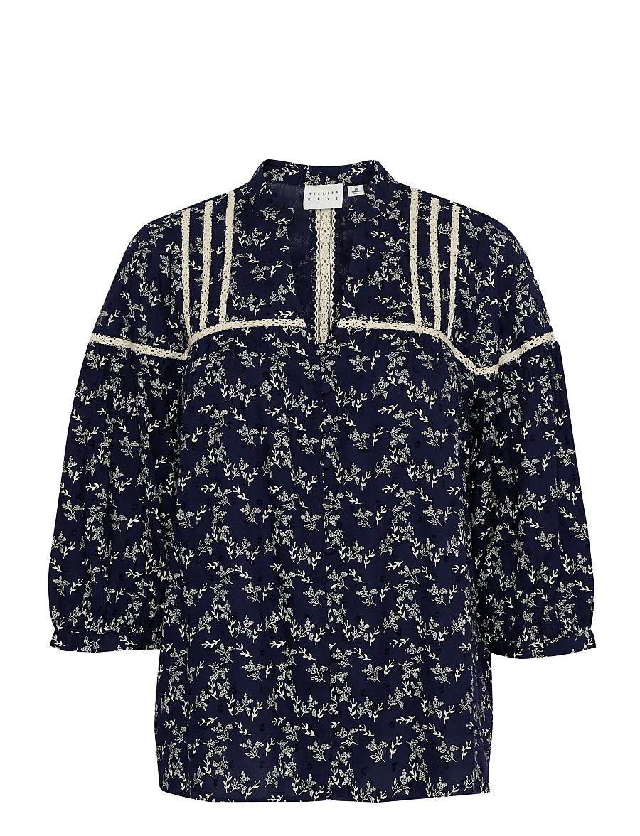 Atelier Rêve - IRJEANNE SH - blouses à manches courtes - maritime blue - 1