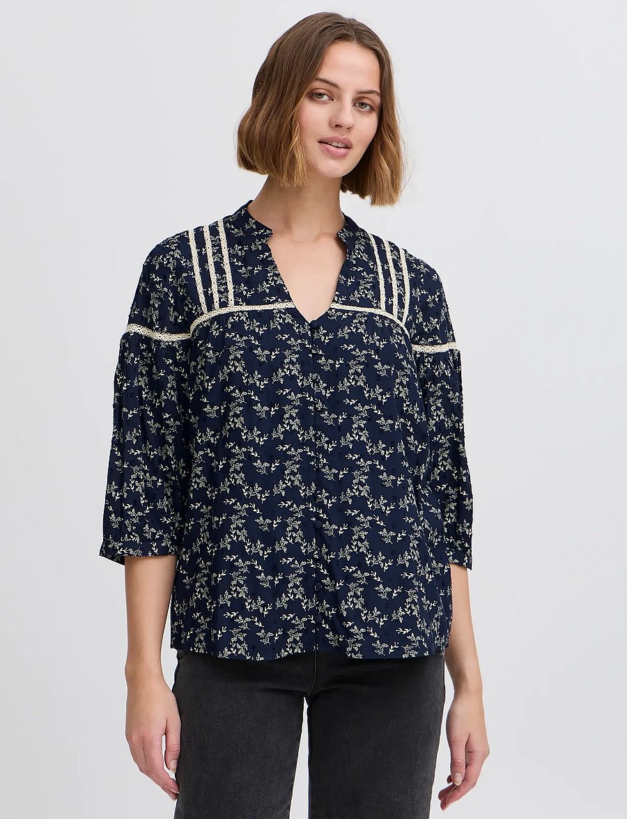 Atelier Rêve - IRJEANNE SH - blouses à manches courtes - maritime blue - 0
