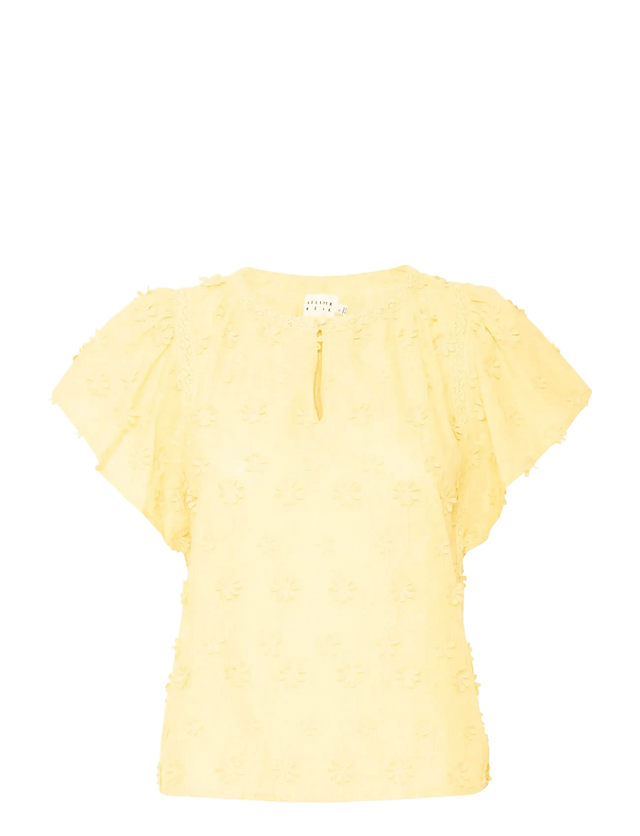 Atelier Rêve - IRLIANE SS - lühikeste varrukatega pluusid - golden haze - 1