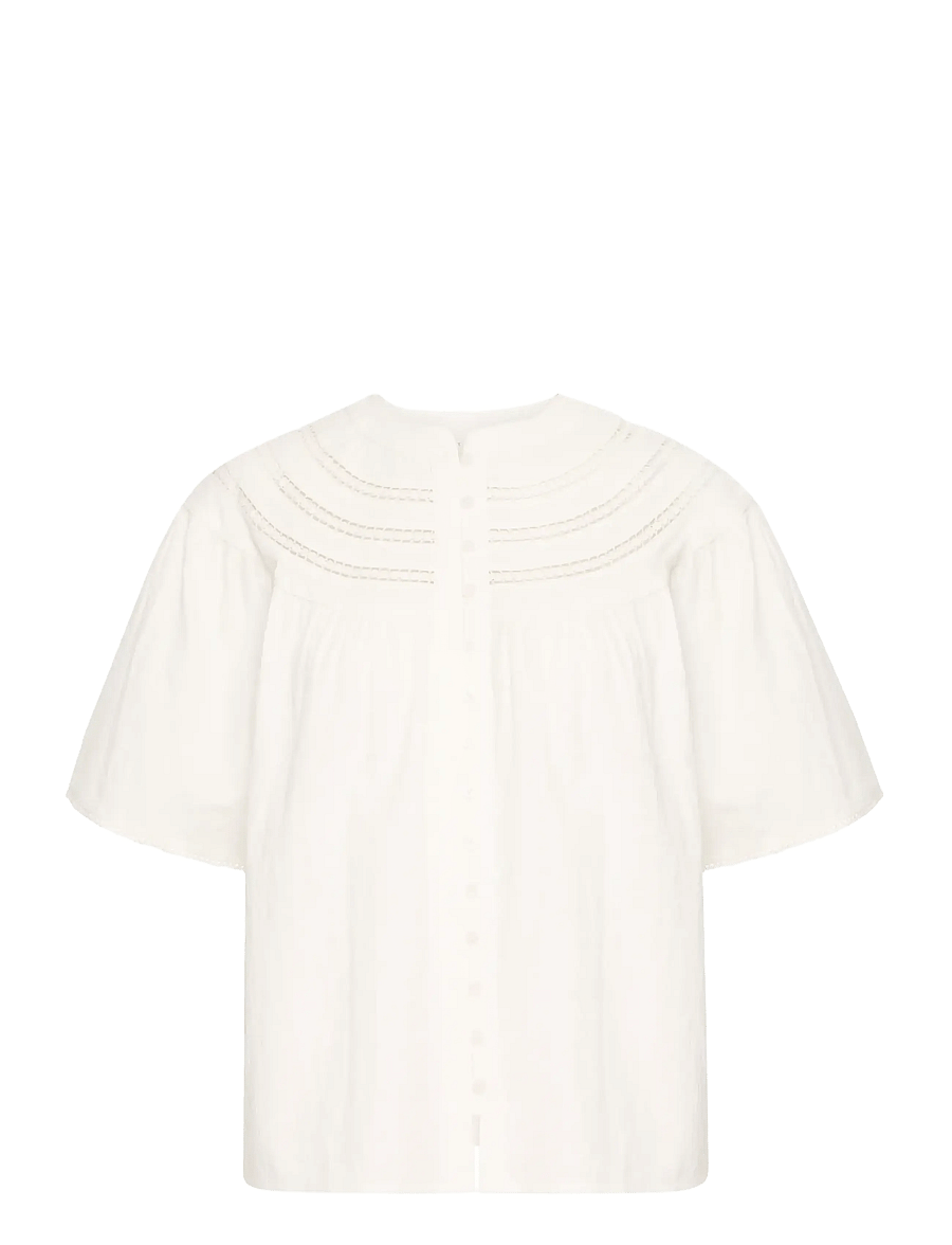 Atelier Rêve - IRBRIT SS - short-sleeved blouses - snow white - 0