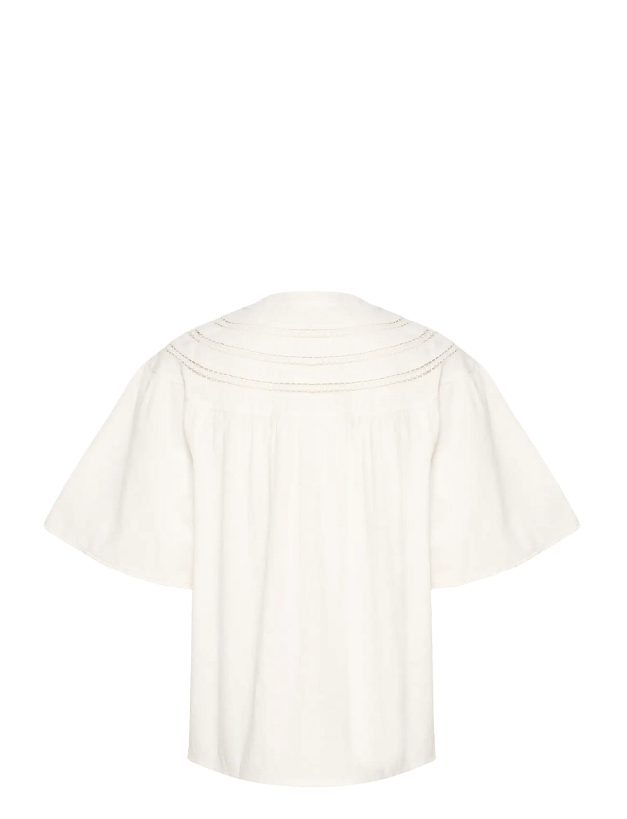 Atelier Rêve - IRBRIT SS - short-sleeved blouses - snow white - 1