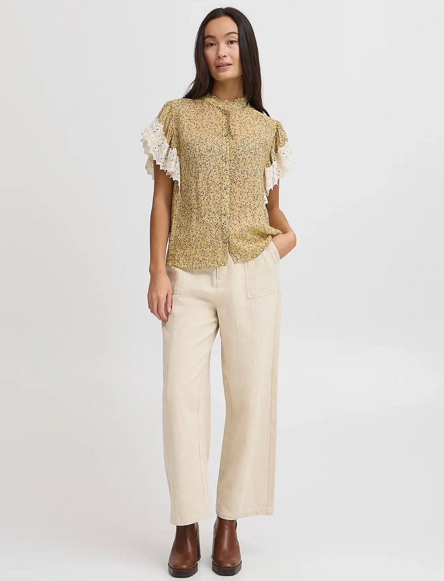 Atelier Rêve - IRKARLA SS - kurzärmelige blusen - golden haze - 4
